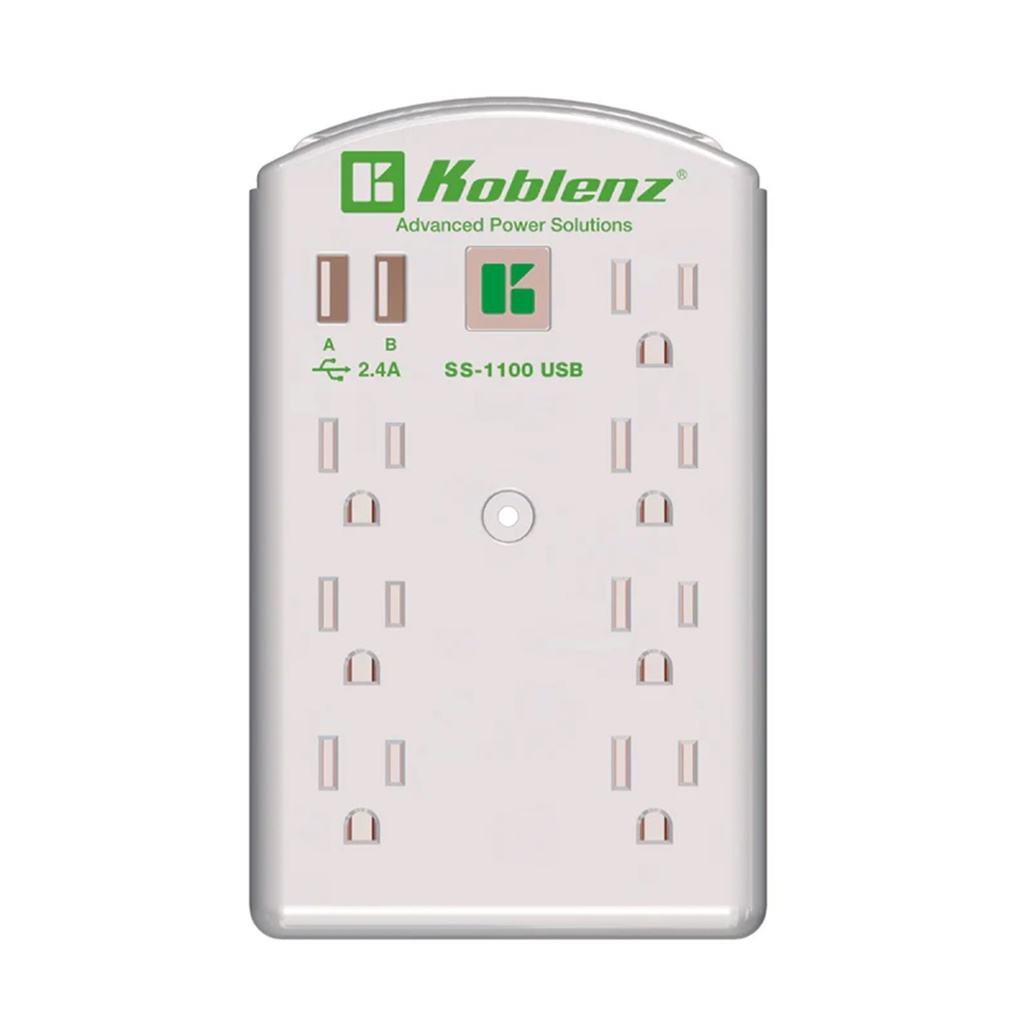 Supresor Picos Koblenz SS-1100 USBAC 7 Contactos 2x USB 1100J