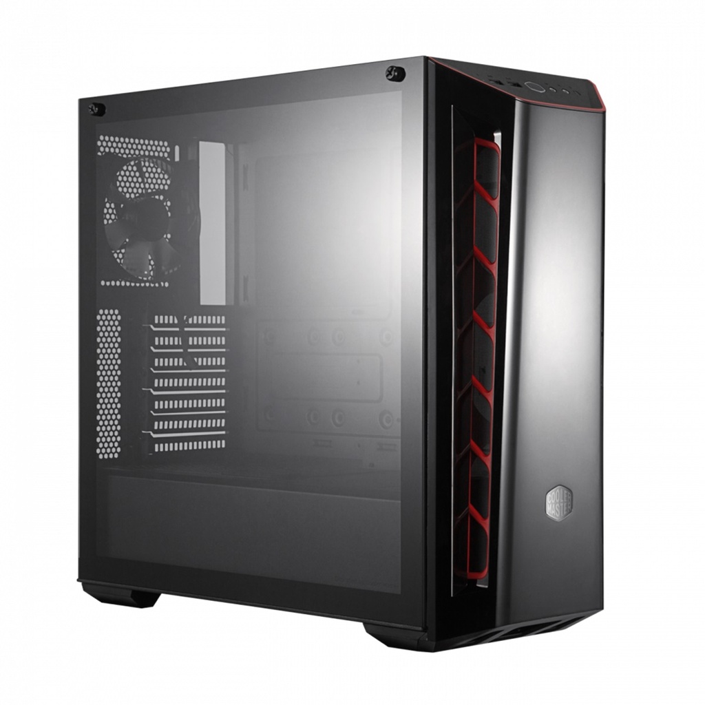 Gabinete Cooler Master MasterBox MB520 TG con Ventana LED Rojo Tower ATX/Micro-ATX/Mini-ITX sin Fuente 1 Ventilador Instalado