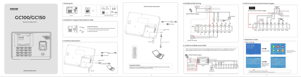 Control de acceso y asistencia anviz an-gc150 - negro