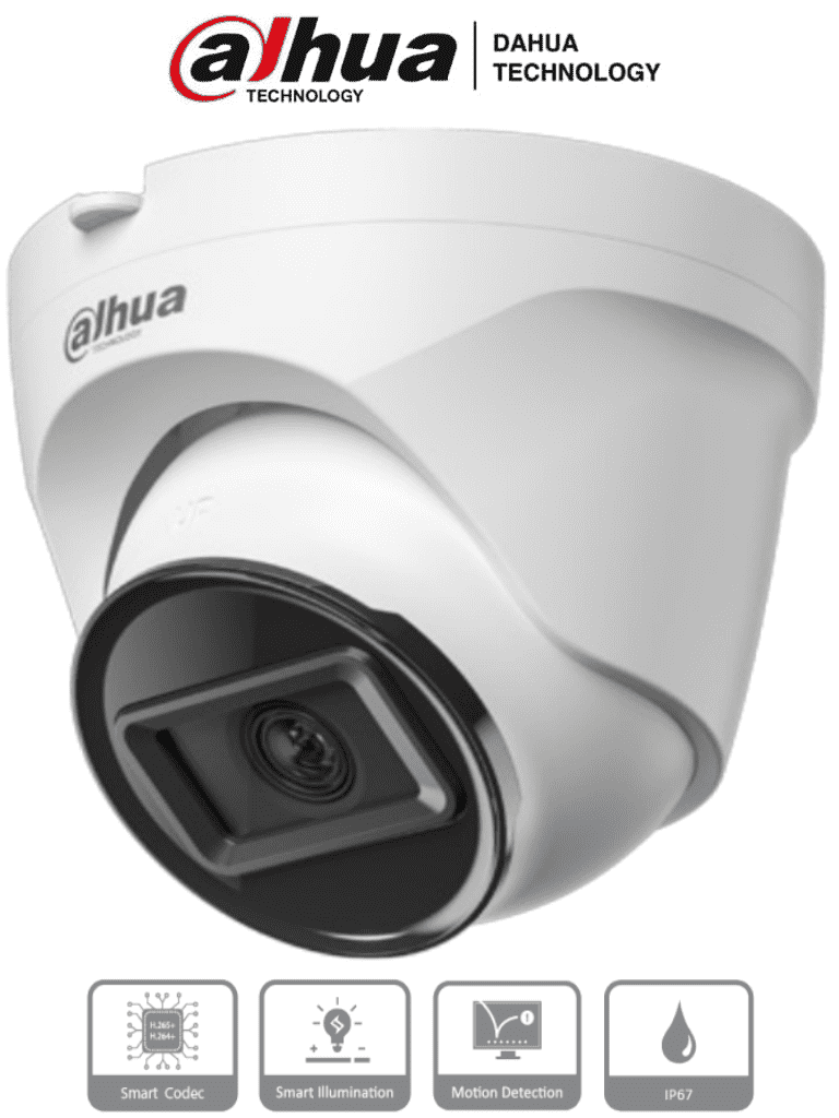 Camara ip dahua, domo, 2mp, ir 30m, exterior, ip67, vision nocturna