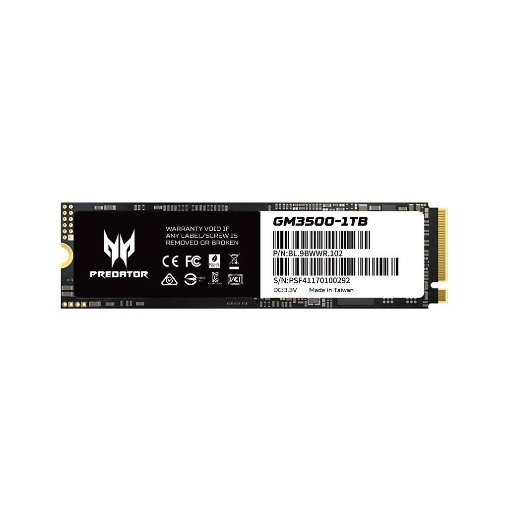 Unidad SSD Acer Predator GM-3500 NVMe 1TB PCI Express 3.0 M.2