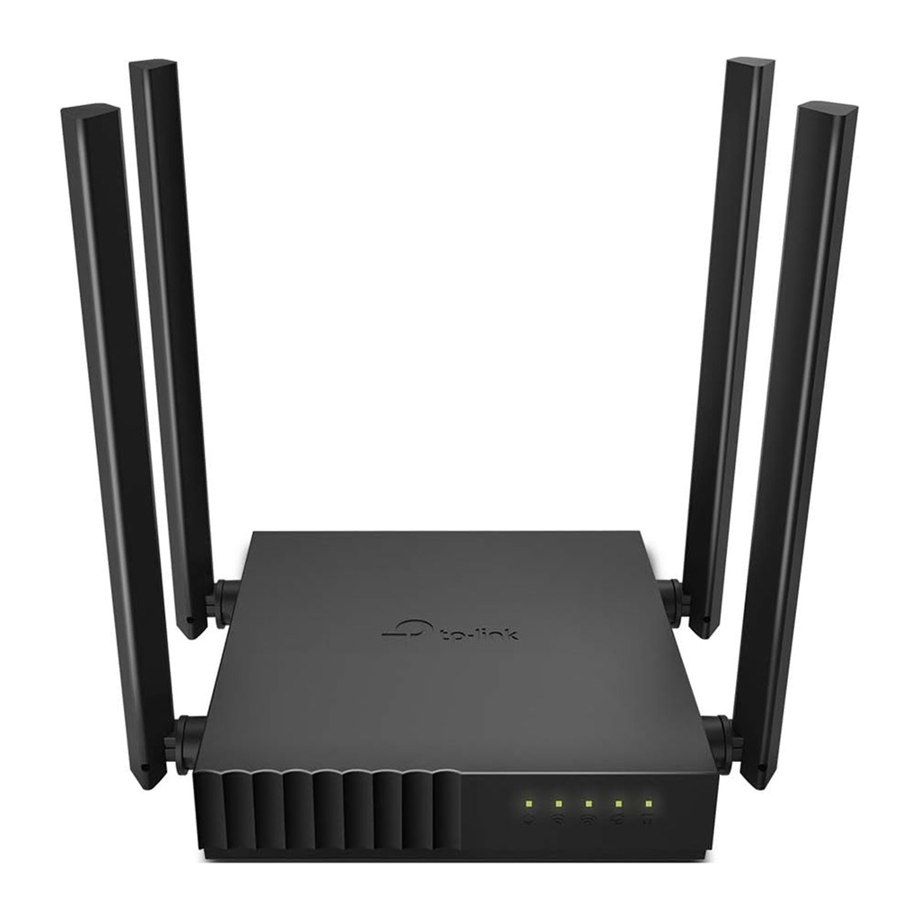 Router TP-Link Fast Ethernet De Banda Dual ARCHER C50 V6 Inalámbrico 867Mbit/s 5x RJ-45 2.4/5GHz Con 4 Antenas Externas de 5dBi