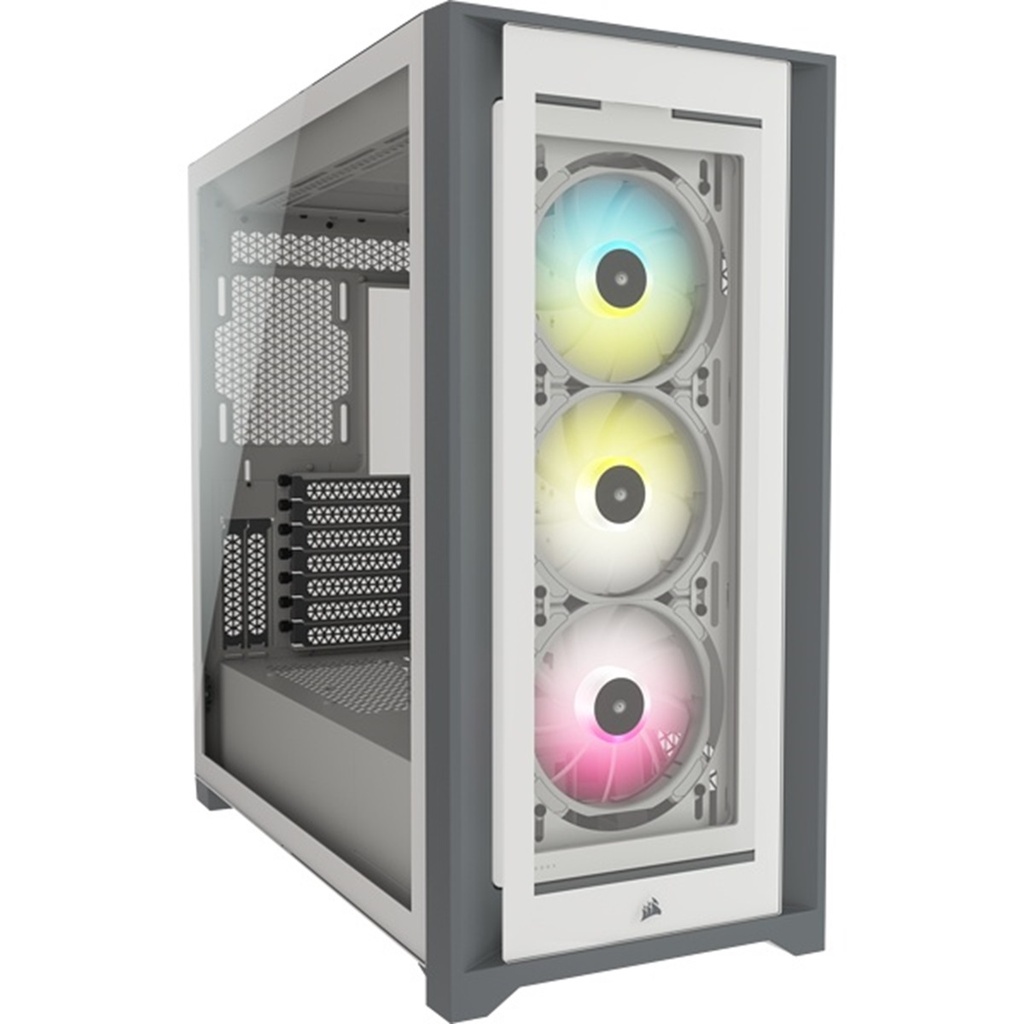 Gabinete Corsair iCUE 5000X con Ventana RGB Midi-Tower ATX/EATX/ITX USB 3.0 sin Fuente