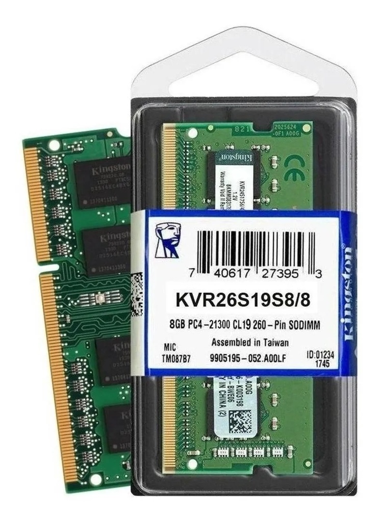 Memoria Ram Kingston 8gb DDR4 2666 (Open Box)