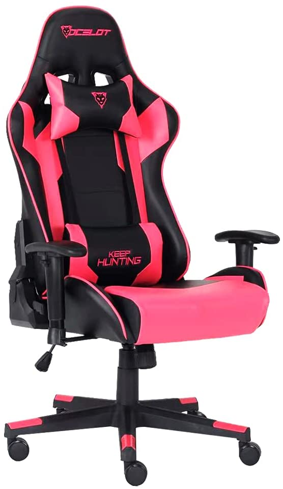 Silla Gamer OGS-03 Ocelot Gaming hasta 150Kg Negro/Rosa