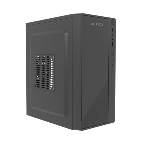 Gabinete acteck ac-939539 kioto gc220f micro atx fuente 500w 2*usb 2.0 negro