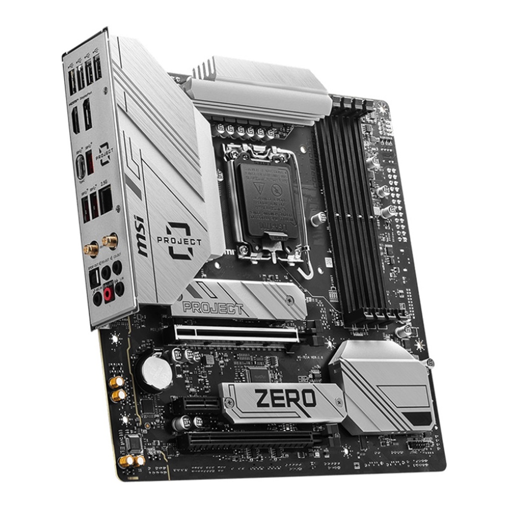 Tarjeta Madre MSI Micro-ATX B760M PROJECT ZERO S-1700 Intel B760 HDMI 256GB DDR5 Para Intel