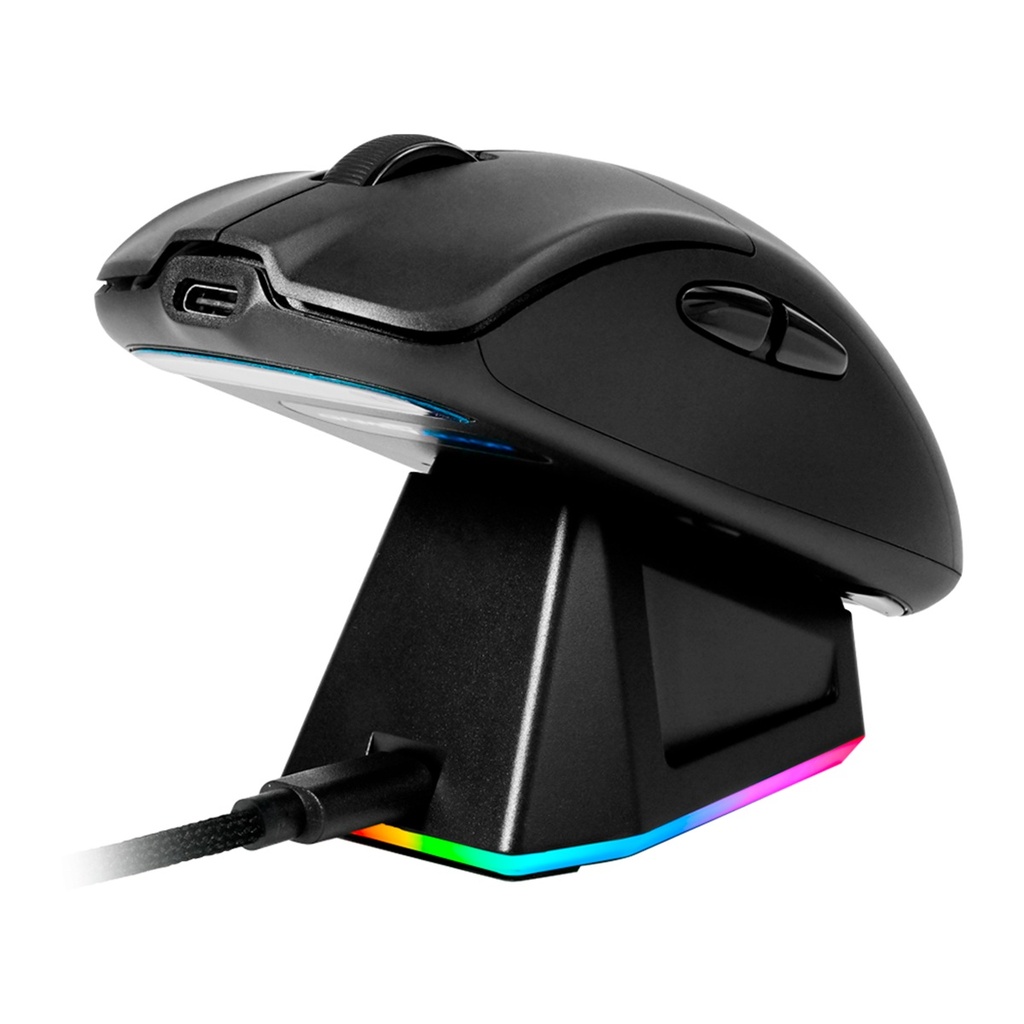 Mouse Game Factor MOW800-BK Inalambrico 2.4g Bluetooth Pixart 3395 26k DPI 4k Base RGB