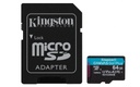 Memoria Flash Kingston Canvas Go! Plus 64GB MicroSDXC UHS-I Clase 10 Con Adaptador