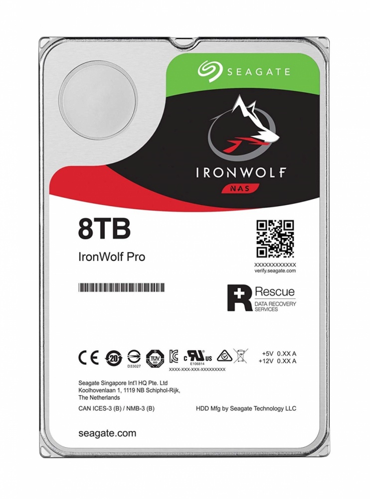 Disco Duro Para NAS Seagate IronWolf 3.5'' 8TB SATA III 6 Gbit/s 7200RPM 256MB Caché