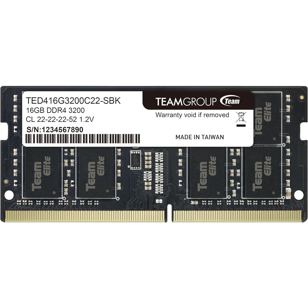 Memoria RAM Team Group Elite DDR4 3200MHz 16GB CL22 SO-DIMM