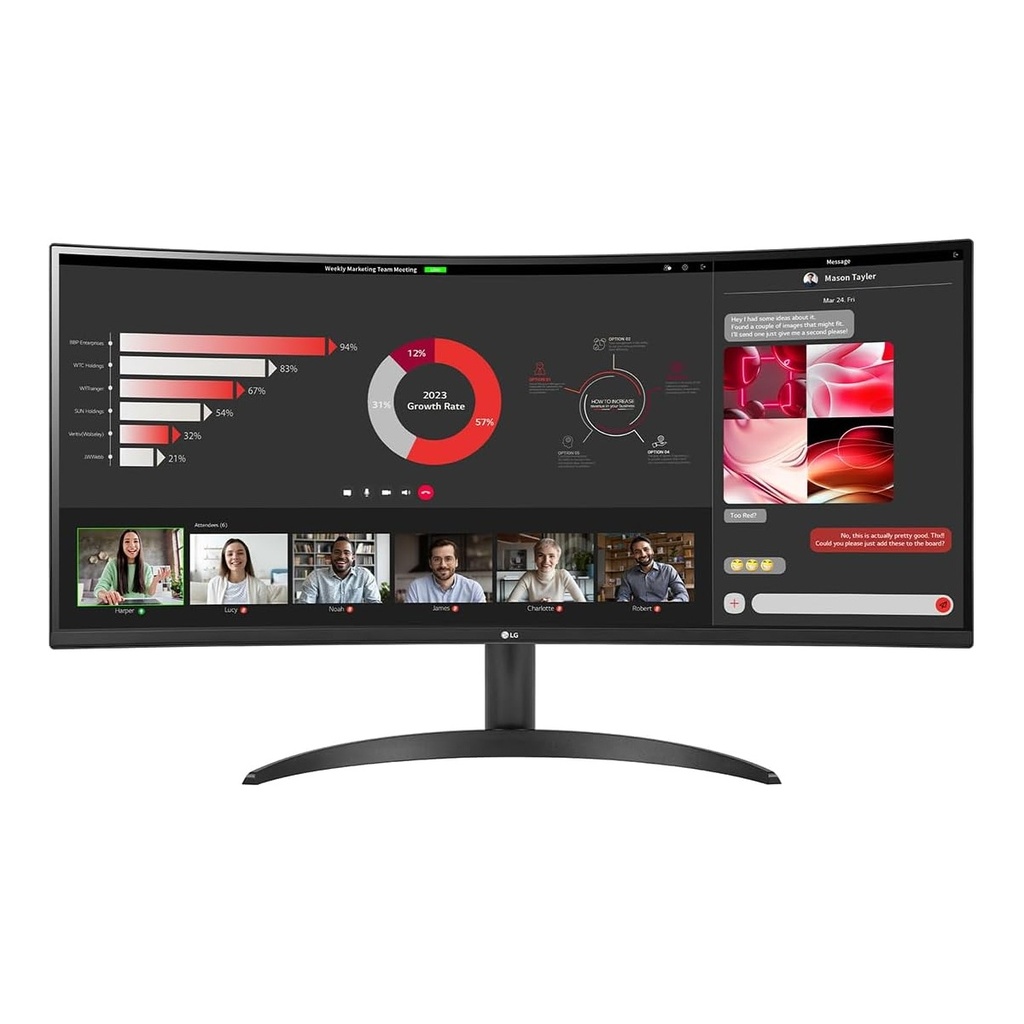 Monitor Curvo LG UltraWide QHD 34" Resolución 3440x1440 5 ms 100 Hz