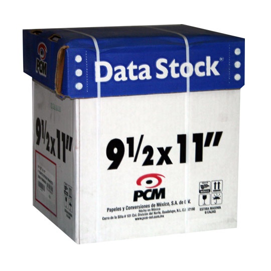 Papel para impresión pcm ds00113000b - data stock 9½ x 11 1t c/3000 bco