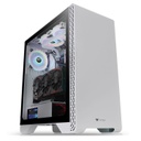 Gabinete thermaltake s300 blanco media torre mini itx, micro atx, atx cristal templado - gamer