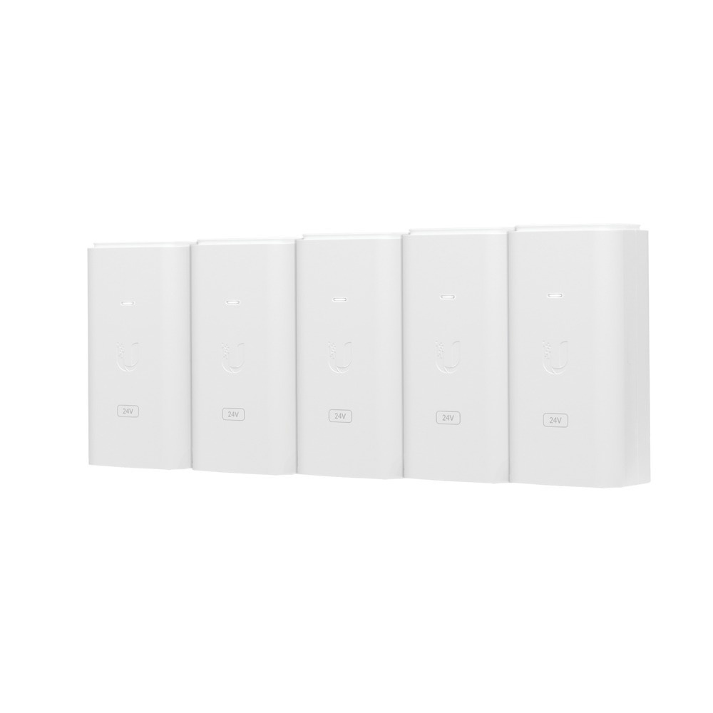 Adaptador E Inyector De PoE Ubiquiti Networks POE-24-24W-G-WH 24V 2x RJ-45 Paquete De 5 Piezas