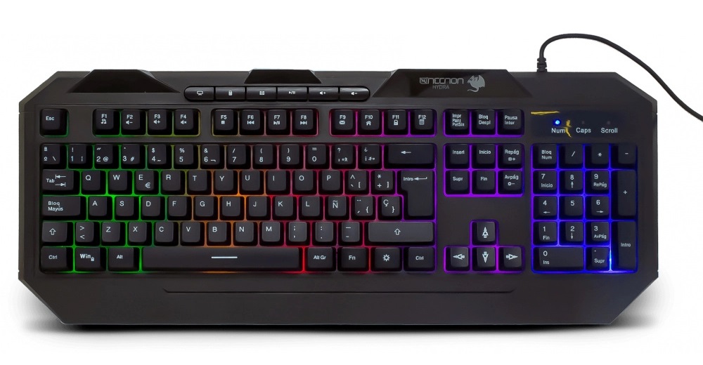 Teclado Gamer Necnon NGK Hydra Alámbrico Retroiluminado RGB Español