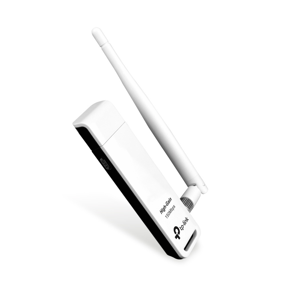 Adaptador de Red USB TP-Link TL-WN722N Inalámbrico 2.4GHz con Antena de 4dBi