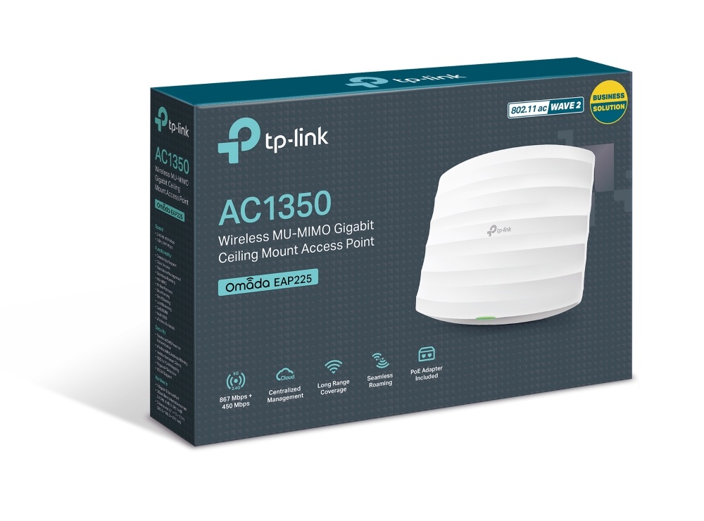 Acces point de techo tp-link/ac1200/dual band/poe /multi ssid/eap225