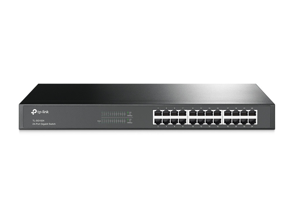 Switch TP-Link Gigabit Ethernet TL-SG1024 10/100/1000Mbps 48Gbit/s 24 Puertos No Administrable