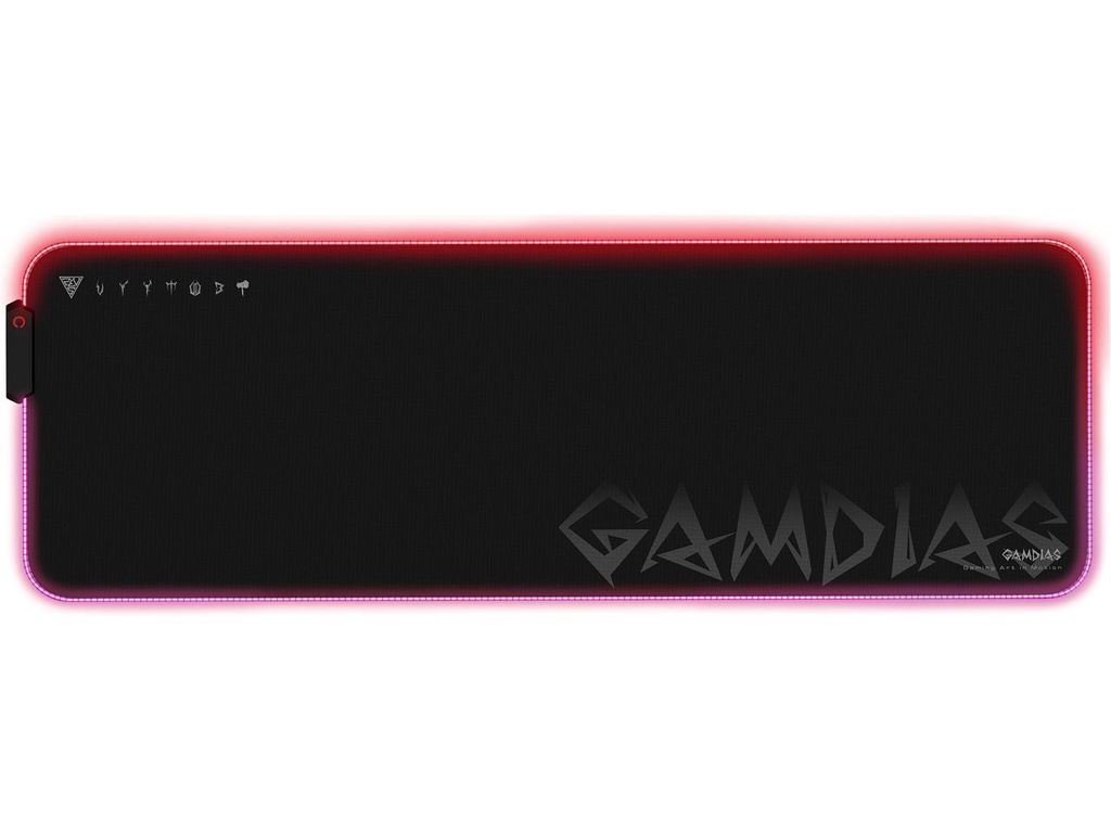 Mouse Pad Gamer GAMDIAS NYX P3 Iluminación LED Negro