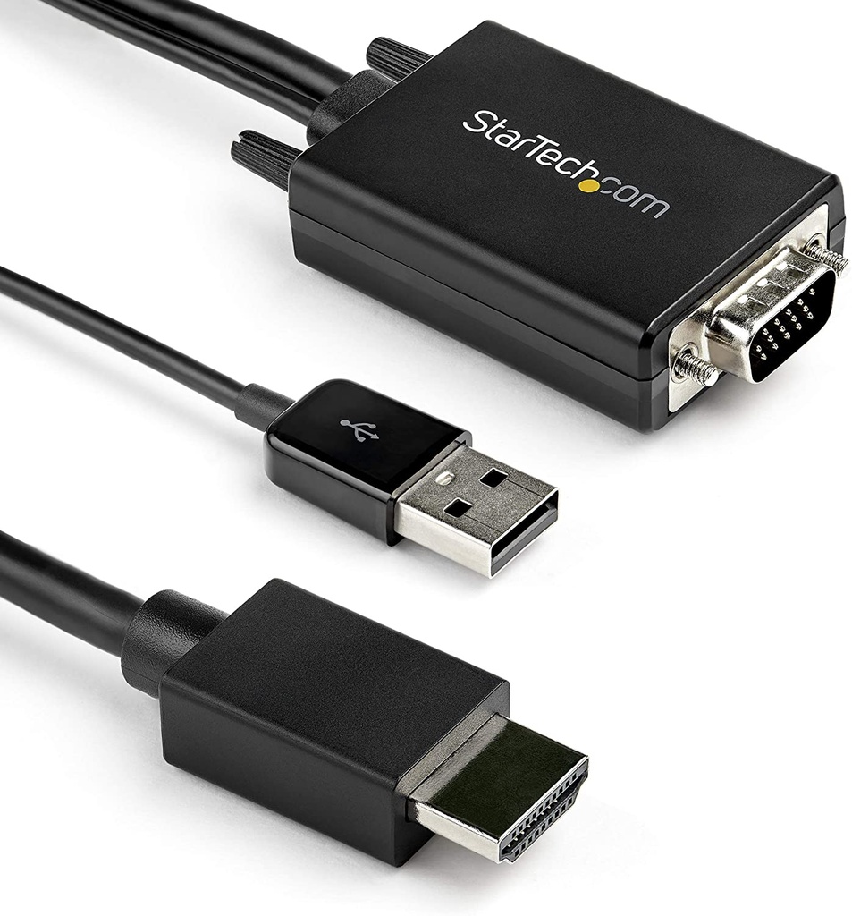 Cable StarTech VGA/USB A Macho - HDMI A Macho 2 Metros