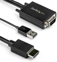 Cable StarTech VGA/USB A Macho - HDMI A Macho 2 Metros