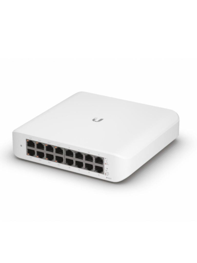 Ubiquiti usw-lite-16-poe switch unifi lite administrable poe de 16 puertos 10/100/1000 mbps 8 puertos 802.3af/at), 45 w #lonuevo