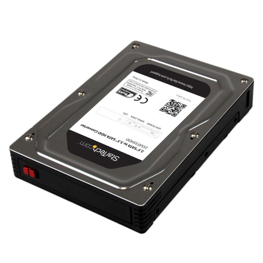 Gabinete Adaptador De Disco Duro o SSD StarTech 2.5'' SATA Hasta 12.5mm De Altura Para Bahía De 3.5''