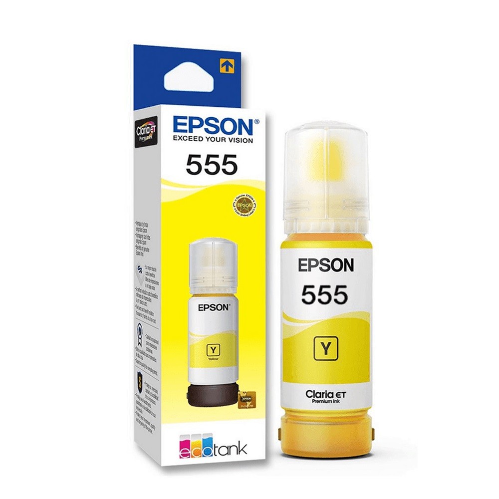 Botella de Tinta Epson T555 Amarillo 70ml para L8160, L8180