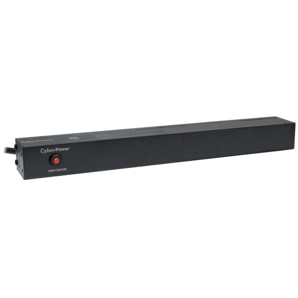 Pdu básico para distribución de energía, con 12 tomas nema 5-15r traseras, 1ur, 15 amp, 120 vca