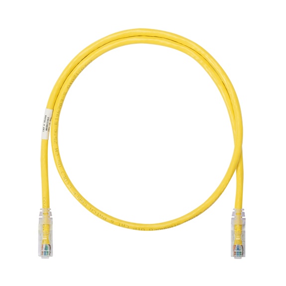 Cable de parcheo utp categoría 6, con plug modular en cada extremo - 1.5 m. - amarillo