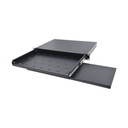 Charola abatible para teclado y ratón con rack de 19", 1ur. 