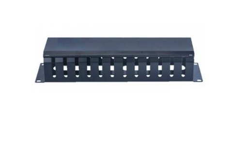 Organizados horizontal frontal para rack enson ens-cm24 2ur con peines de policarbonato tapa removible y abatible para mayor pro