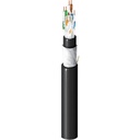 Cable utp cat6a belden osp6au 0101000 forro polietileno planta externa osp negro 4 pares con gel 500 mhz calibre 23 awg 100% cob