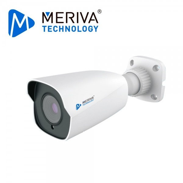 Cam ip bullet meriva technology mob-e300f / 2mp / h.265 / 3.6mm / 30m ir / slot micro sd / entrada audio / face-detection - cont