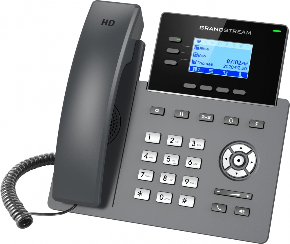 Telefono ip grado carrier grandstream grp2603p, 6 cuentas sip 3 lineas, compatible con gdms, conferencia de 5 vias, ehs, poe, no