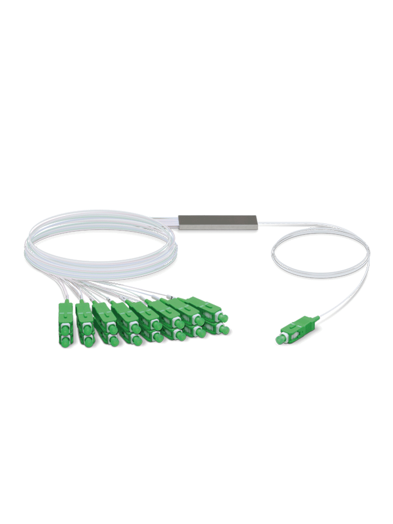 Ufiber splitter (divisor óptico) plc 1 x 16, con conectores sc/apc