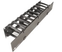 Organizador de cable horizontal routeit, doble, para rack de 19in, 4in de profundidad, 2ur