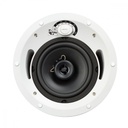 Altavoz comercial de 2 vías, 70v /100v /8 ohms, en techo, woofer de polipropileno 6.5 in, tweeter pei 3/4in, 5-60 watts, ul 