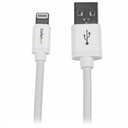 Cable 2m lightning apple ipod ipad iphone 5 a usb 2.0 blanco