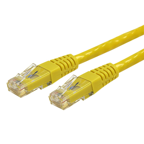 Cable 91cm red utp rj45 cat6 ethernet gigabit moldeado amaril.o