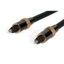 Cable 6m toslink optico audio digital spdif premium negro  .