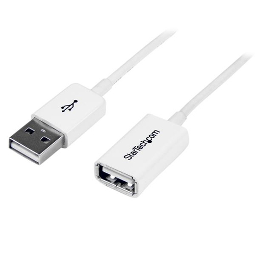 Cable 1m extension alargador usb 2.0 macho a hembra blanco .