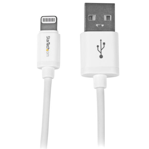 Cable 1m lightning apple ipod ipad iphone 5 a usb 2.0 blanco