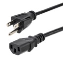 Cable 3m alimentacion estandar para pc nema 5-15p c13