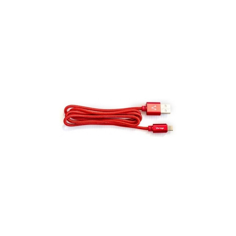 Cable Vorago de Carga Micro USB B/para apple Macho - USB A Macho 1 Metro Rojo para iPod/iPhone/iPad