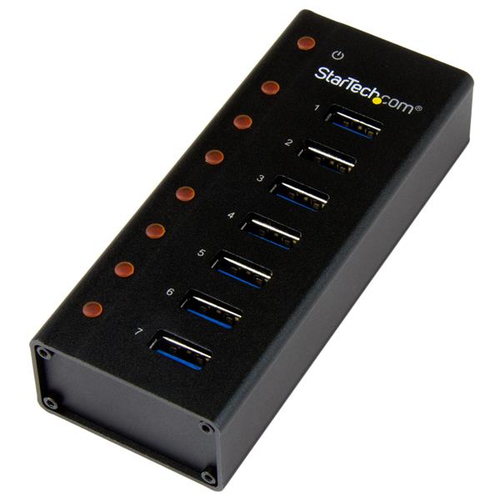 Concentrador usb 3.0 7 puertos hub caja metalica de pared