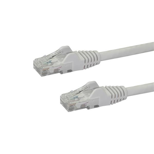 Cable de red 0.5m blanco cat6 ethernet gigabit sin enganches