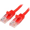 Cable de red de 10m rojo cat5e e ethernet sin enganche