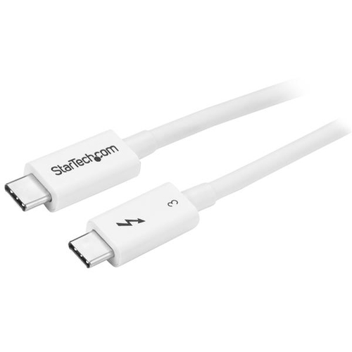 Cable 0.5m thunderbolt 3 usb-c blanco compatible displayport